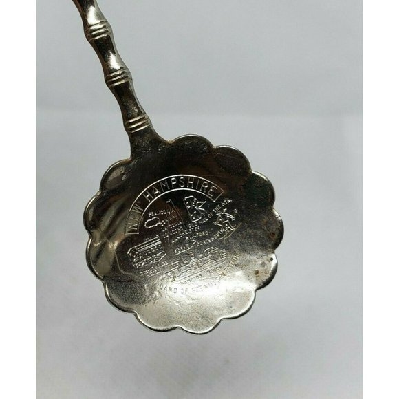 New Hampshire Scallop Shape Collectible Engraved Mini Silver Spoon Home Décor - Picture 10 of 11